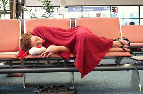 Trying to catch some shut-eye during a stop-over can be difficult. Check your airport amenities as many airports are now offering sleeping lounges to make it easier.