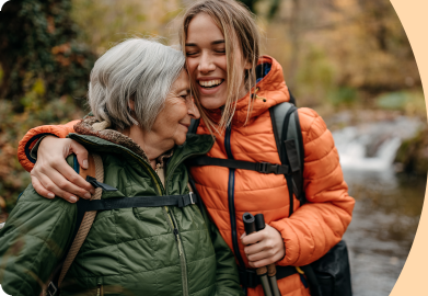 Happy couple laughing