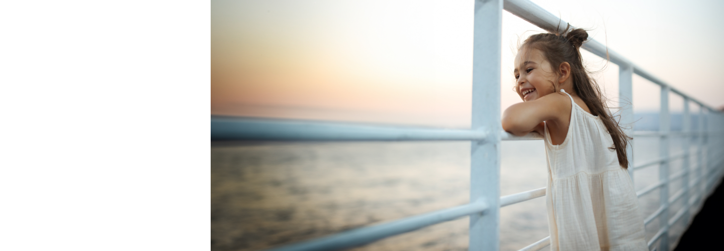 Littte girl on cruise