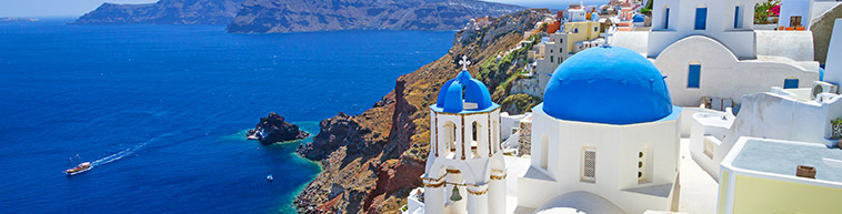 view of santorini in greece