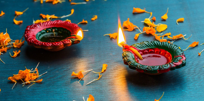 diwali festival candles and celebration
