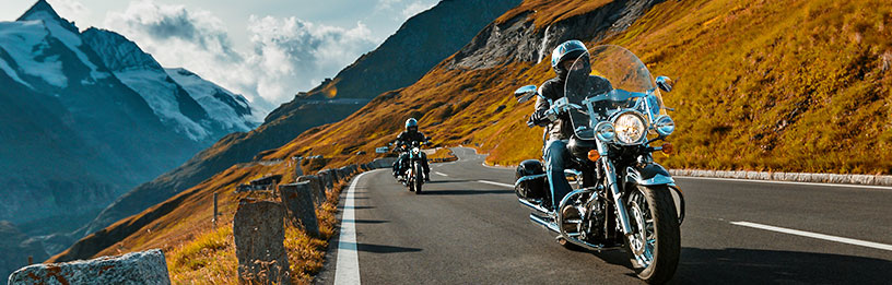 motorcycling in the mountains