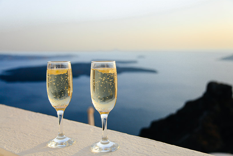 champagne in greece